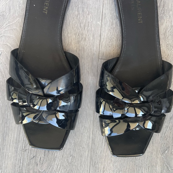 YSL Nu Pied Tribute Flat Sandals/Slides - Picture 3 of 5